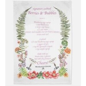 MACKENZIE CHILDS Berries & Bubbles Dish TOWEL 18"x26" 100% Cotton BRAND NEW